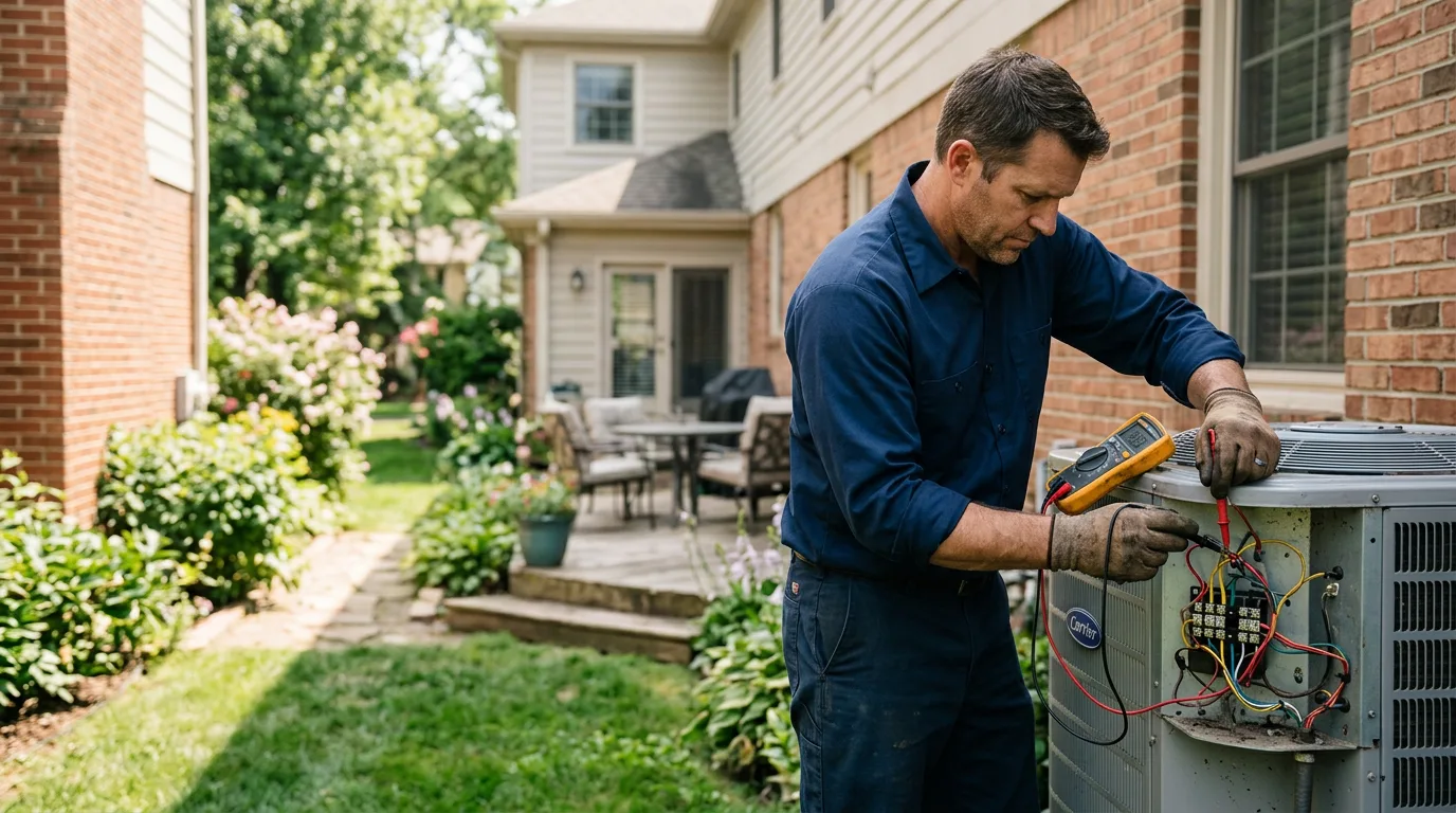 HVAC technician working near Blairs, VA